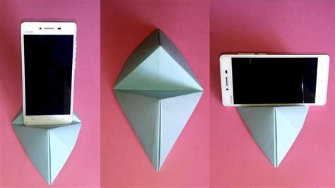 How To Make Paper Mobile Stand || DIY Origami Phone Holder - YouTube ...