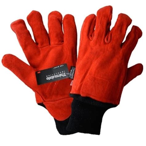 Red Freezer Gloves - Durable & Insulated for Cold Work