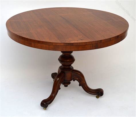 Antique Victorian Rosewood Round Dining Table - Antiques Atlas