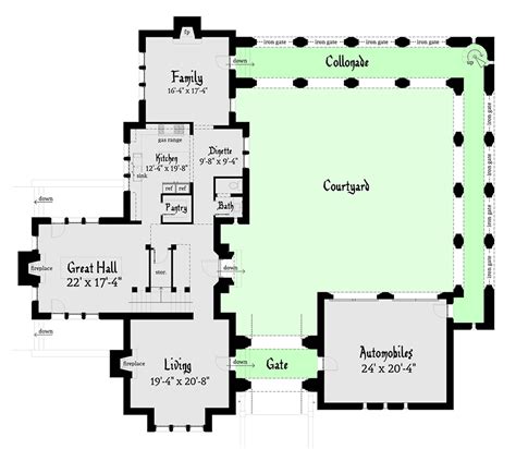 Medieval Castle Floor Plan Diagram