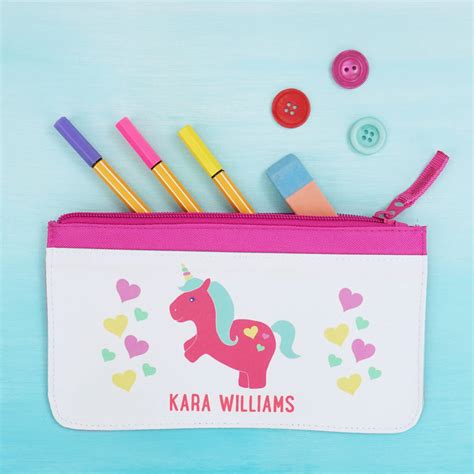 Personalised Colourful Unicorn Pencil Case By Sparks And Daughters | notonthehighstreet.com