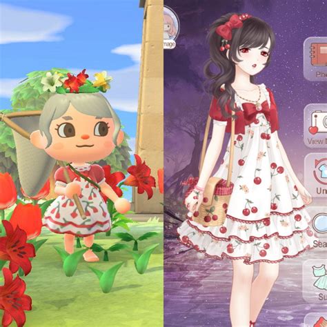 i made the cherry youth dress in animal crossing! : r/LoveNikki