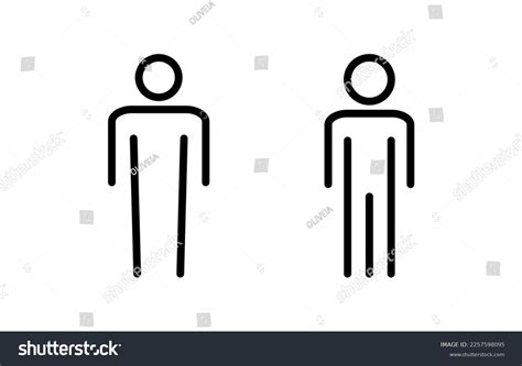 Man Icon Vector Illustration Male Sign Stock Vector (Royalty Free) 2257598095 | Shutterstock