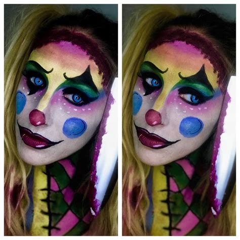 Rainbow Clown | Female clown, Face makeup, Halloween face makeup