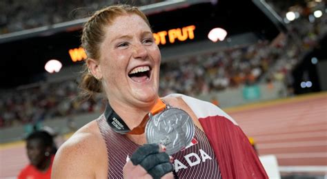 Canada's Sarah Mitton wins silver in women's shot put at world championships