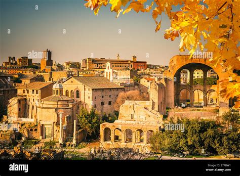 Ruins of Forum in Rome Stock Photo - Alamy