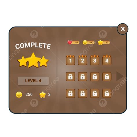 Level Select Vector Png Images Vector Game Template G - vrogue.co