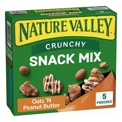 Nature Valley Crunchy Oats 'N Peanut Butter Snack Mix 5 Count - Walmart.com