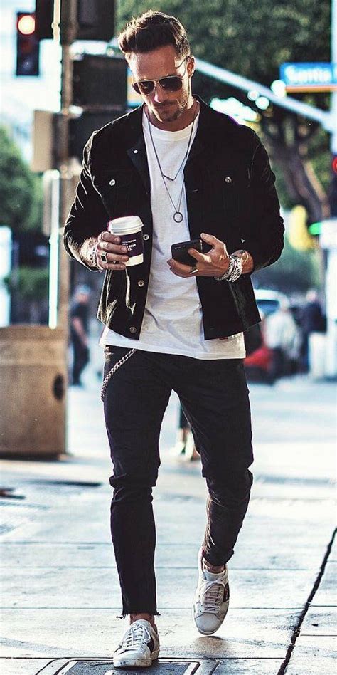 5 White T-Shirt Outfits For Men | Sport outfit men, Rocker style men, Men fashion casual outfits