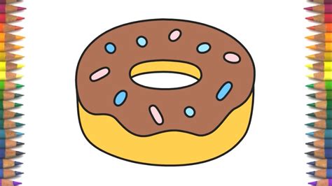 How to draw a Cute Donut Emoji Quick and Easy - YouTube