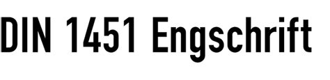 DIN 1451 Engschrift in use - Fonts In Use