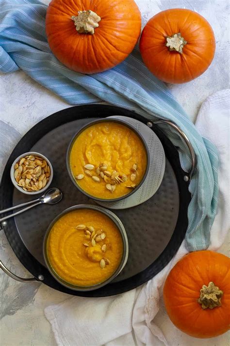 Vegan Pumpkin Soup - Instant Pot! (or Oven) - Champagne Tastes®