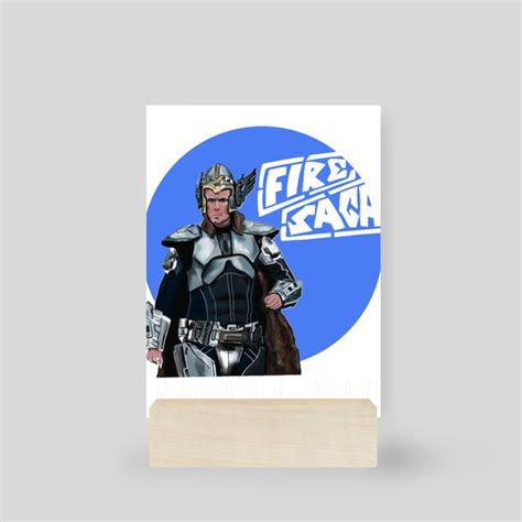 Eurovision Fire Saga Ferrell Volcano Man Iceland, an art print by ...