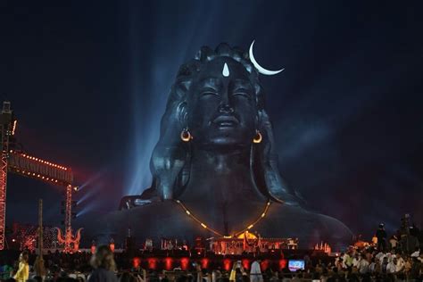 Adiyogi Shiva Statue Night