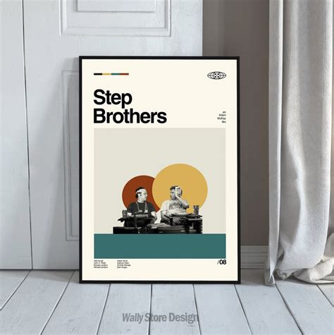 Step Brothers Movie Poster, Step Brothers Print, Retro Movie Poster ...