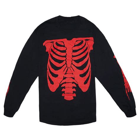 Playboi Carti Merch Playboi Carti Die Lit Tour Ribcage Longsleeve Black - Playboi Carti Merch ...