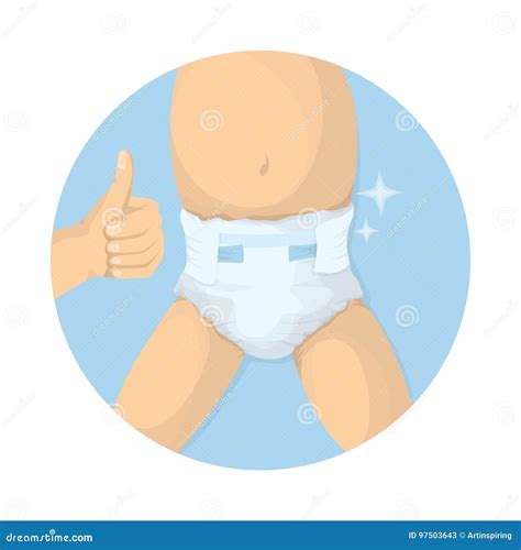 Changing Diapers Illustration. Stock Vector - Illustration of innocence ...