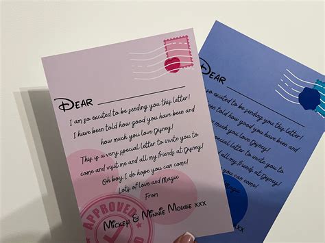 Disney Reveal Letter From Mickey - Etsy UK