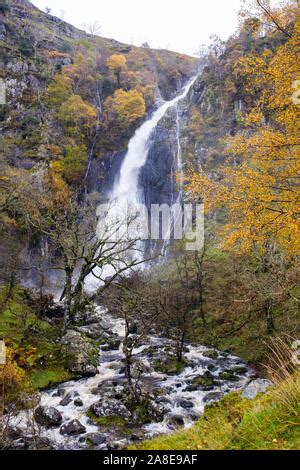 Aber Falls waterfall, Snowdonia, North Wales Stock Photo - Alamy