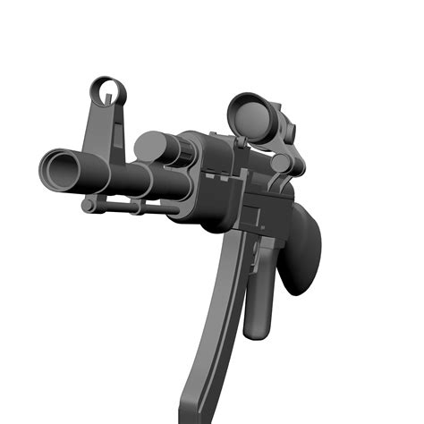 ak-47 acog scope 3d model