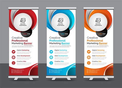 Premium Vector | Professional corporate roll up banner design template