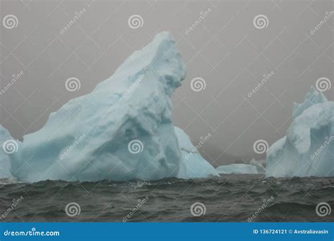 Antarctic Icebergs in the Waters of the Ocean Stock Image - Image of ...