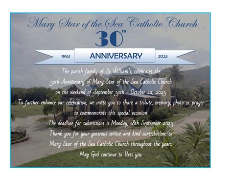 Mary Star of the Sea Celebrates 30 Years - Diocese of St. John's Basseterre