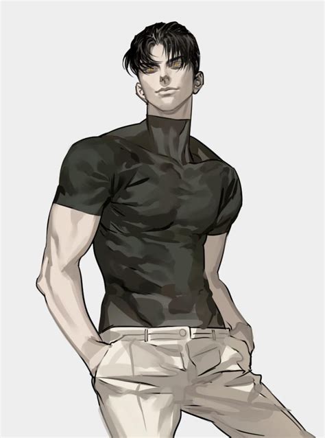 [커미션] 묵음 on Twitter | How to draw abs, Male poses, Male pose reference