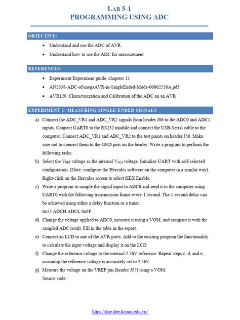 Lab5 - 1 Eng | PDF | Analog To Digital Converter | Electricity