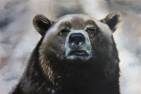 Bear - Acrylic Painting Painting by Clément Dubois | Artmajeur