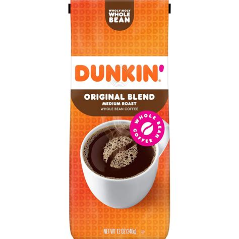 Amazon.com : Dunkin' Original Blend Medium Roast Whole Bean Coffee, 12 ...