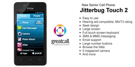 Jitterbug Touch 2 - Senior Cell Phone for Aging in Place