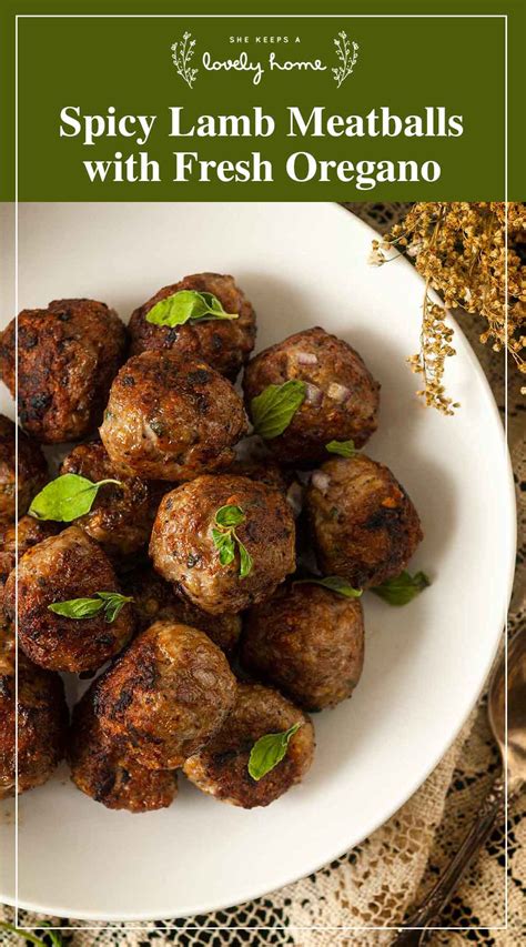 Easy, Spicy Lamb Meatballs {with Tzatziki} – She Keeps a Lovely Home