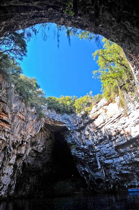 Melissani cave on the island of Kefalonia, Greece | Stock image | Colourbox