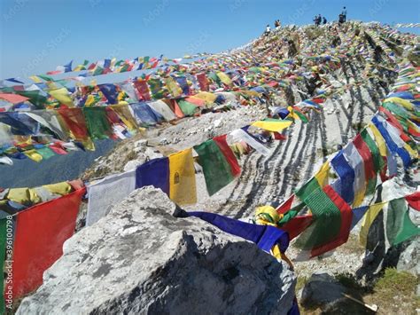 buddhist prayer flags Stock Photo | Adobe Stock