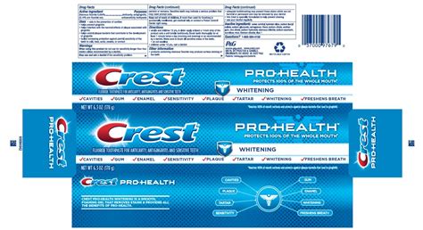 CREST PRO-HEALTH WHITENING- whitening gel, dentifrice