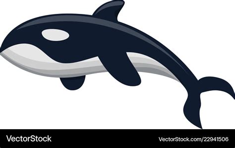 Orca whale icon cartoon style Royalty Free Vector Image