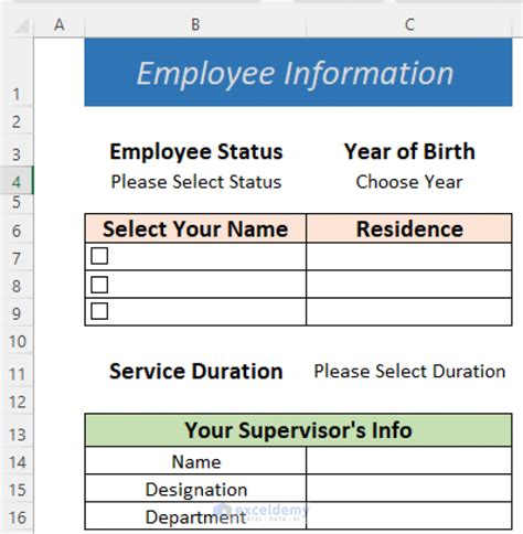 How to Make a Fillable Form in Excel (5 Suitable Examples)