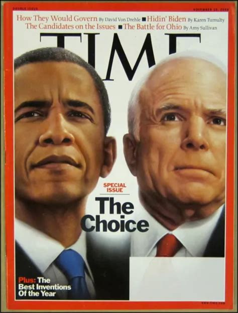 11/10/2008 TIME MAGAZINE Barack Obama John McCain 2008 US Presidential Election £15.18 - PicClick UK