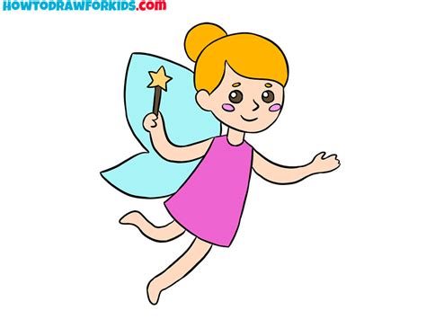 How to Draw a Fairy Step by Step - Easy Drawing Tutorial For Kids