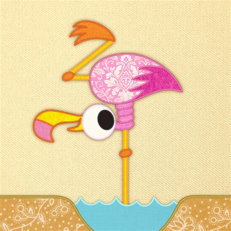 Patchwork Pals - Did you know that Flamingos aren't born...