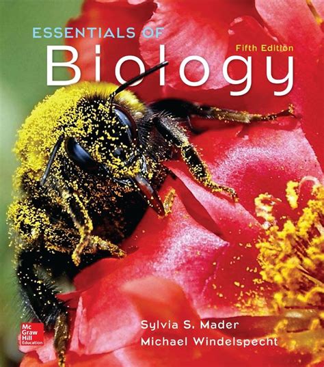 the book cover for essentials of biology with an image of a bee on a ...