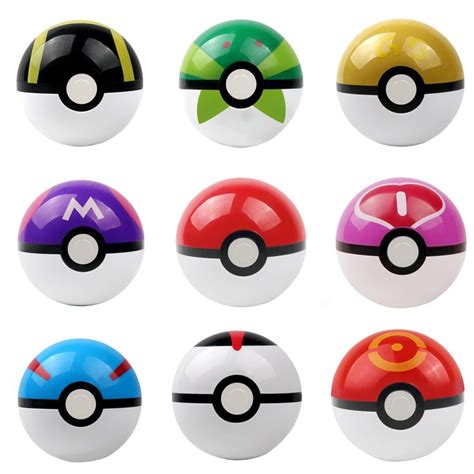 9PCS Pokemon pikachu Pokeball Cosplay Pop-up Master Great Ultra GS poke BALL Toy - Walmart.com ...