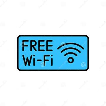 Free WiFi Logo Icon, Wireless Local Area Networking Vector Stock Vector - Illustration of wifi ...