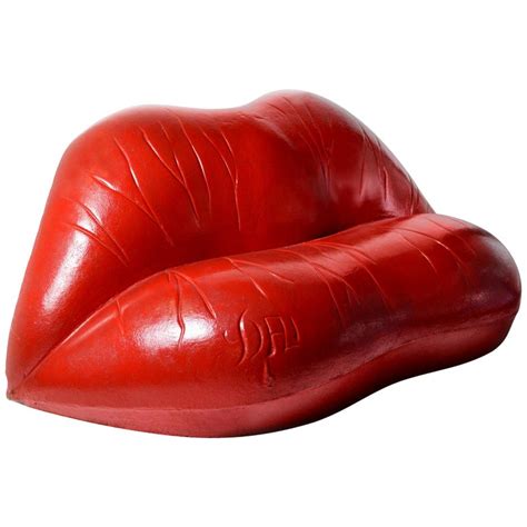 Salvador Dali Surrealist 'Salivasofa' Unique Prototype Red Lips Sofa ...