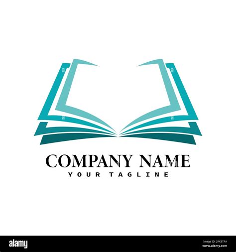 education book shop store vector logo design template. Open book ...