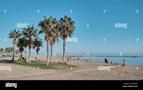 La Caleta beach. Málaga, Spain Stock Photo - Alamy