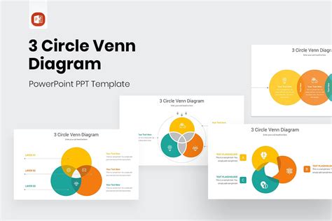 3 Circle Venn Diagram PowerPoint Template | Nulivo Market