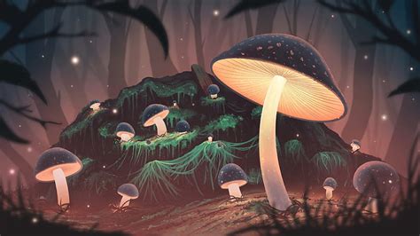 Mushroom Forest Wallpaper