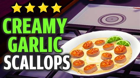 Creamy Garlic Scallops Recipe - Dreamlight Valley (⭐⭐⭐⭐Meal) - YouTube